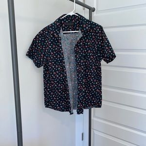 Floral Short Sleeve Button Down
